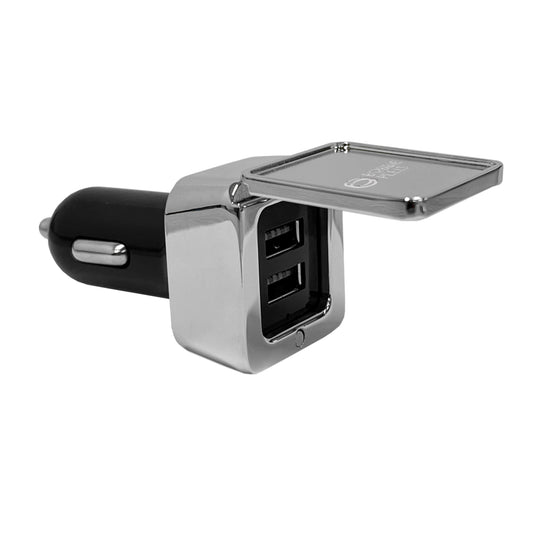 Dual Square Metal Car Charger - Simply Merchandise