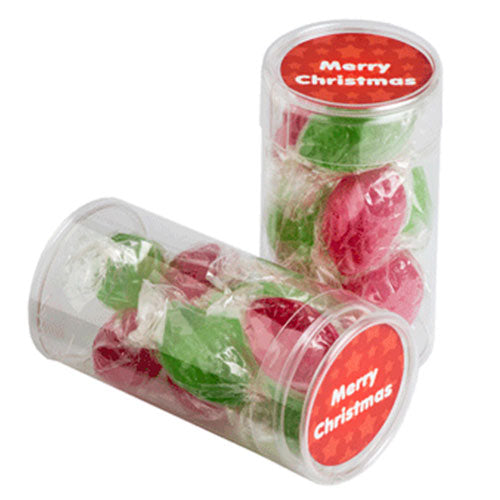 PET Tube filled with CHRISTMAS Boiled Lollies x8 - Simply Merchandise