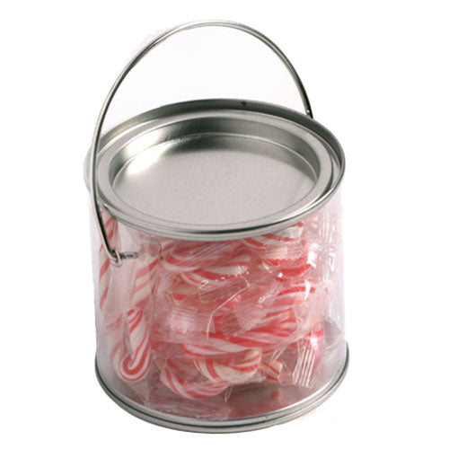 Medium PVC Bucket filled with Candy Canes x20 - Simply Merchandise