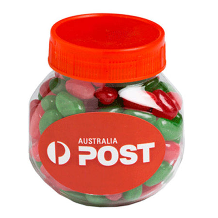 Plastic Jar filled with CHRISTMAS Jelly Beans 170g - Simply Merchandise