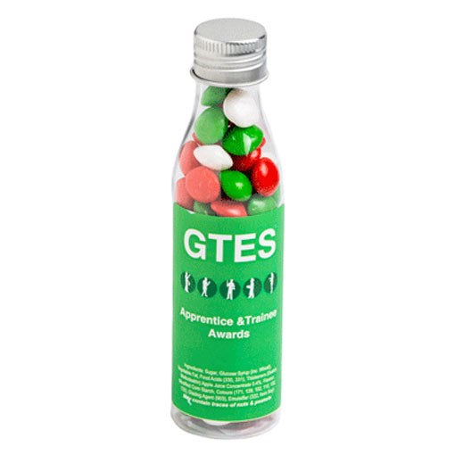 CHRISTMAS Chewy Fruits in Soda Bottle 100g with custom branded logo - Simply Merchandise