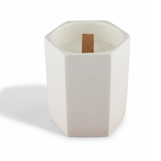 Noosa Hexagon Ceramic Candle with custom branded logo - Simply Merchandise