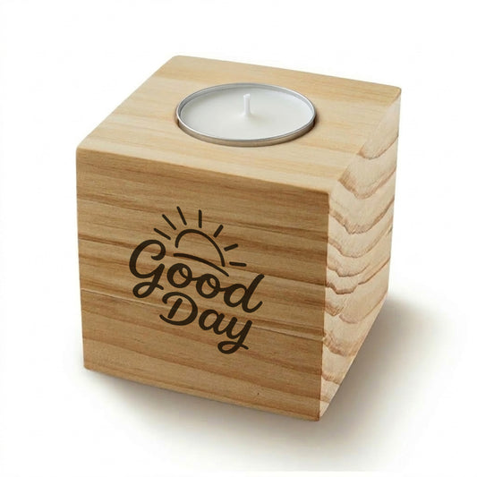 Wood Cube Candle - Simply Merchandise