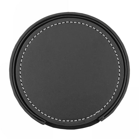 Franklin Leather Coaster Set of 6 - Simply Merchandise