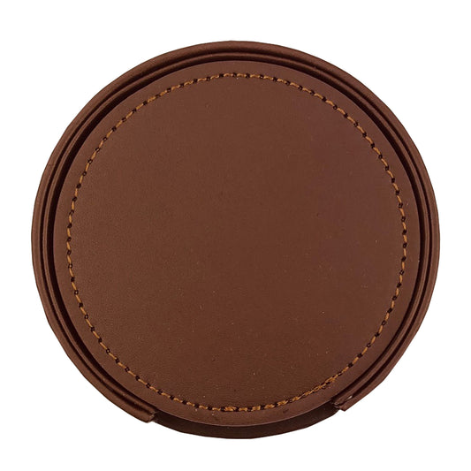 Franklin Leather Coaster Set of 6 - Simply Merchandise