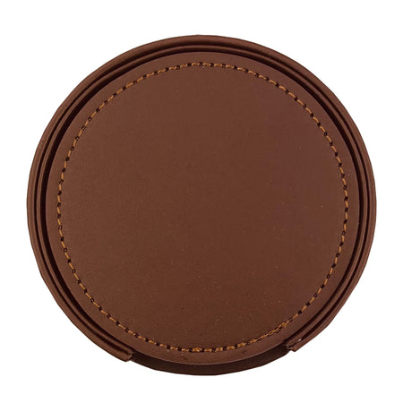 Franklin Leather Coaster Set of 6 - Simply Merchandise