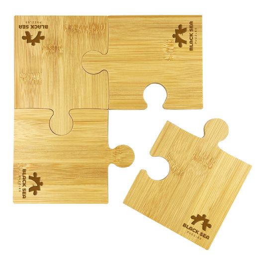 Puzzle Bamboo Coaster Set - Simply Merchandise