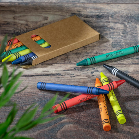 Norva 6CT Crayon Set with custom branded logo - Simply Merchandise