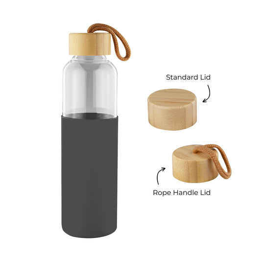 Honya Glass Drink Bottle with Sleeve - Simply Merchandise