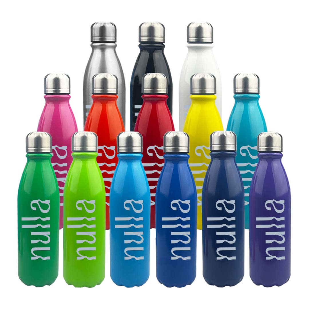 Komo Shiny Aluminium Drink Bottle Single Wall - Simply Merchandise