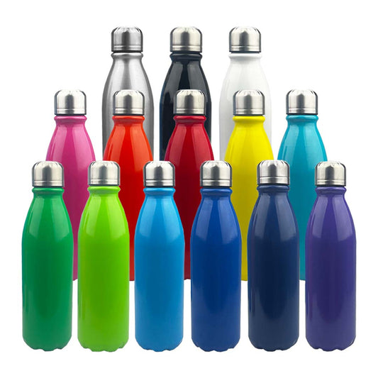 Komo Shiny Aluminium Drink Bottle Single Wall - Simply Merchandise