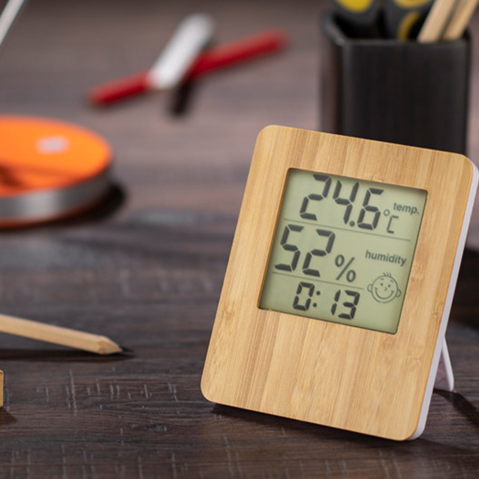 Bamboo Desk Clock - Simply Merchandise