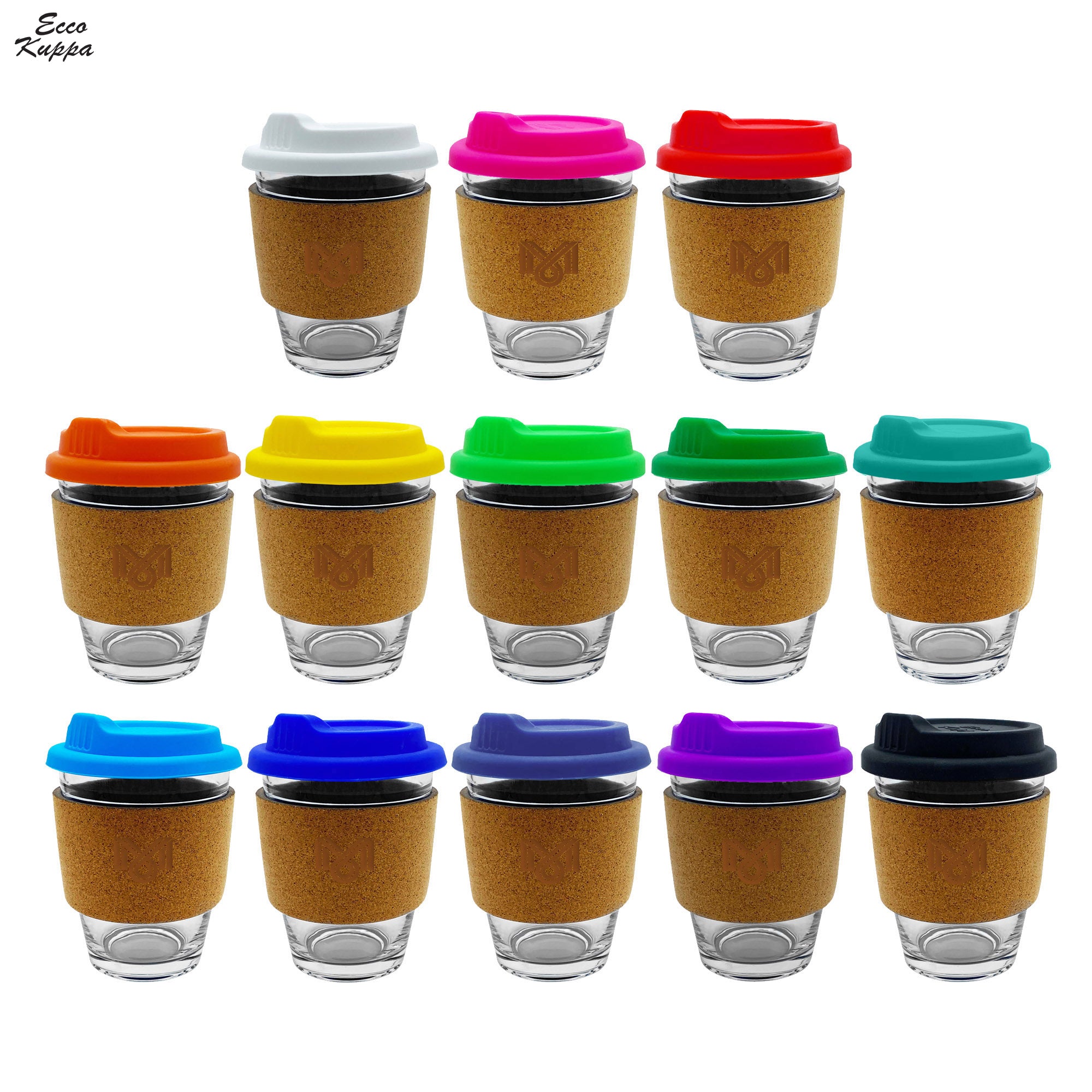 Carlo Glass Coffee Cup - Cork - Simply Merchandise