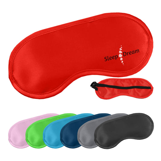 Comfy Satin Sleep Eye Mask with custom branded logo - Simply Merchandise