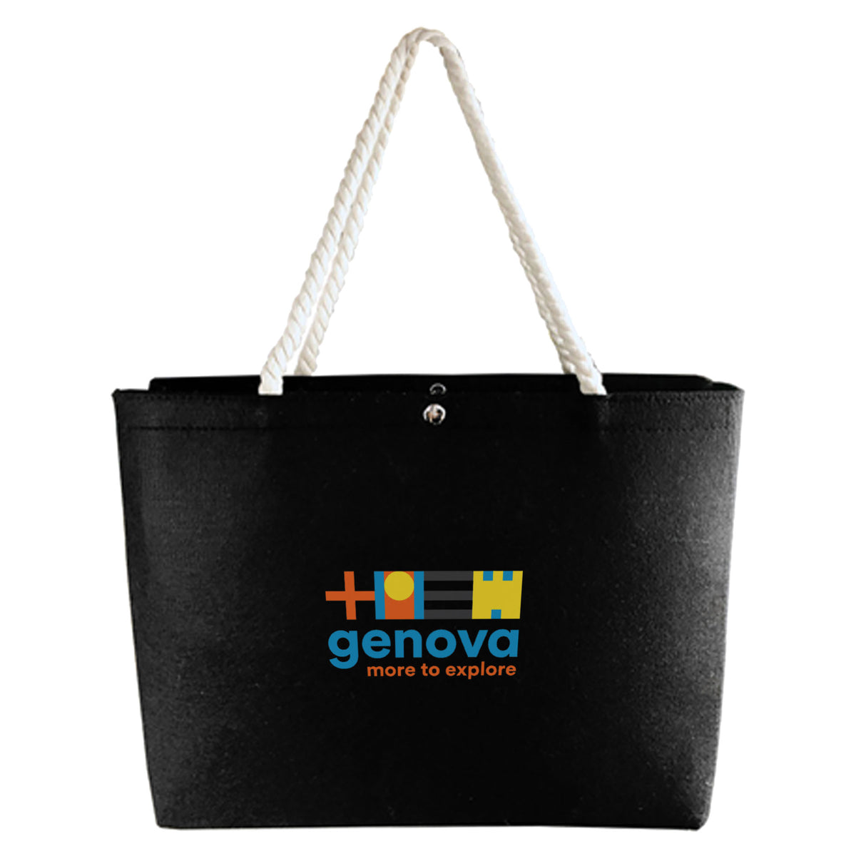 Genova Felt Shopper with custom branded logo - Simply Merchandise