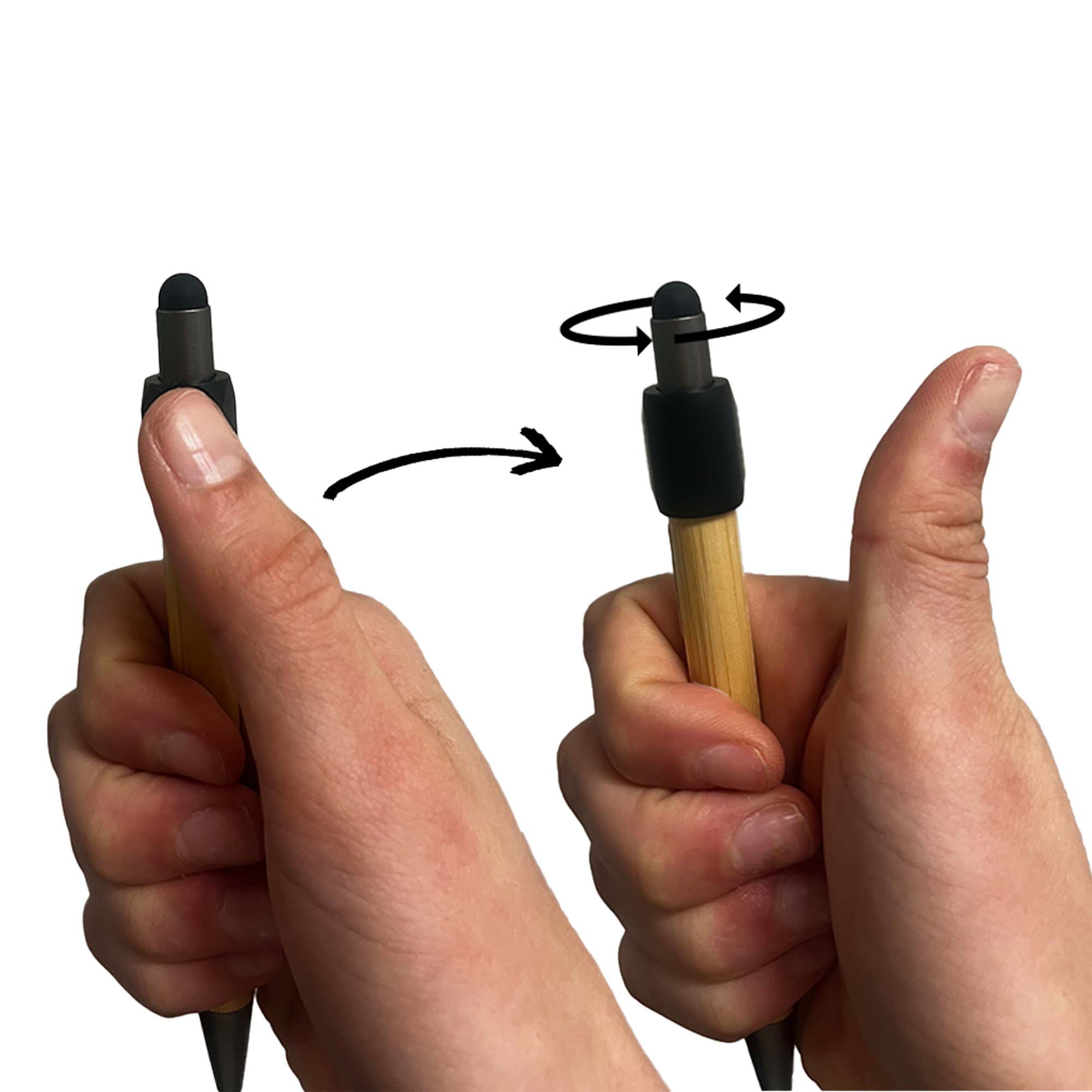 Fidget Spinner Bamboo Stylus Pen - Simply Merchandise
