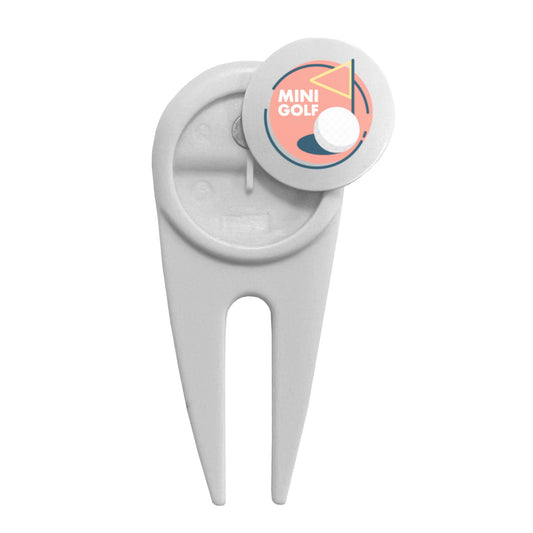 Plastic Golf Divot Repairer with custom branded logo - Simply Merchandise
