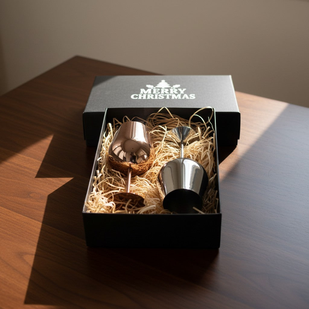 Bula Vinaka Stainless Steel Wine Glass Gift Set - Simply Merchandise