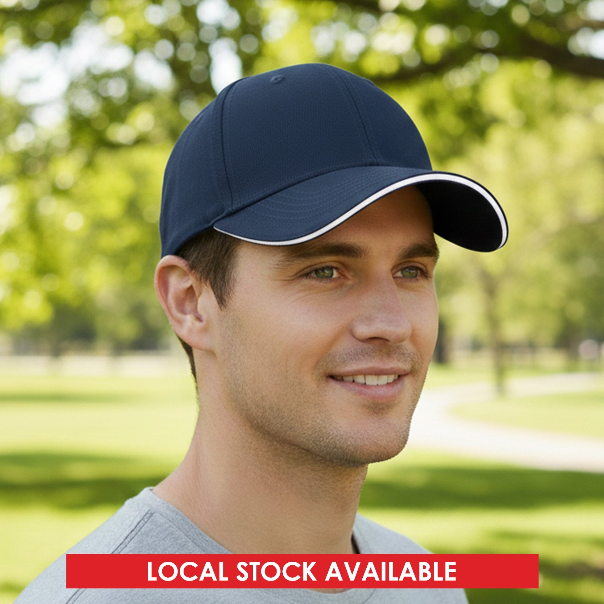 Const 6 Panel Cotton Sandwich Cap - Simply Merchandise