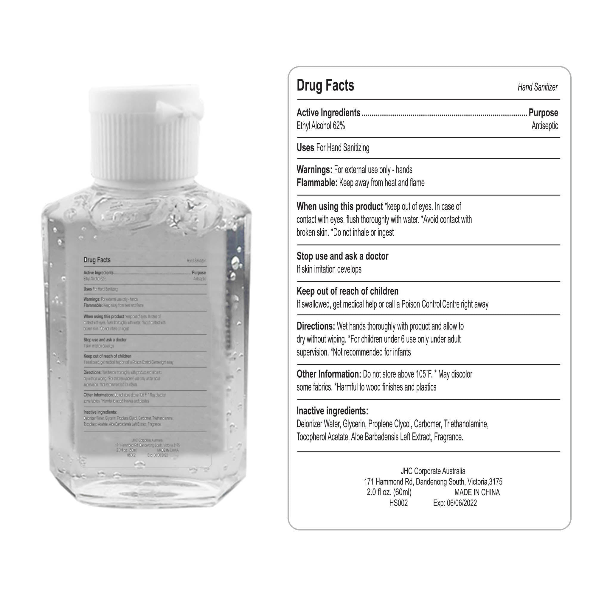 60ml Hand Sanitiser Gel - Simply Merchandise