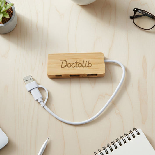 Bamboo USB Hub - Simply Merchandise