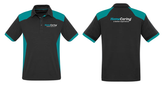 Mens Rival Short Sleeve Polo - Home Caring Logo on Front & Back - Simply Merchandise