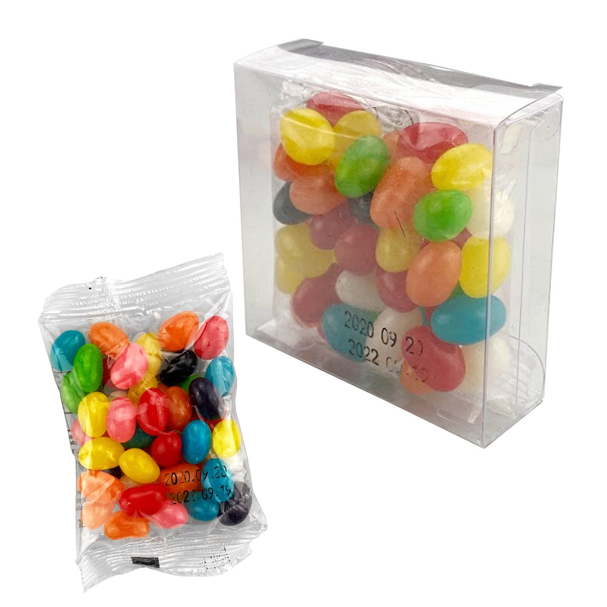 Jelly Bean In Box 50g with custom branded logo - Simply Merchandise