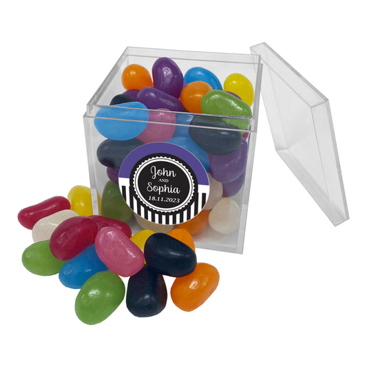 Jelly Bean In Cube 50g with custom branded logo - Simply Merchandise