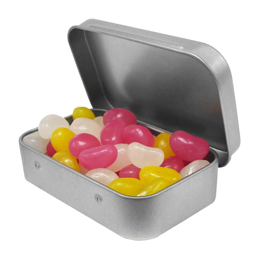Jelly Bean In Tin 50g with custom branded logo - Simply Merchandise