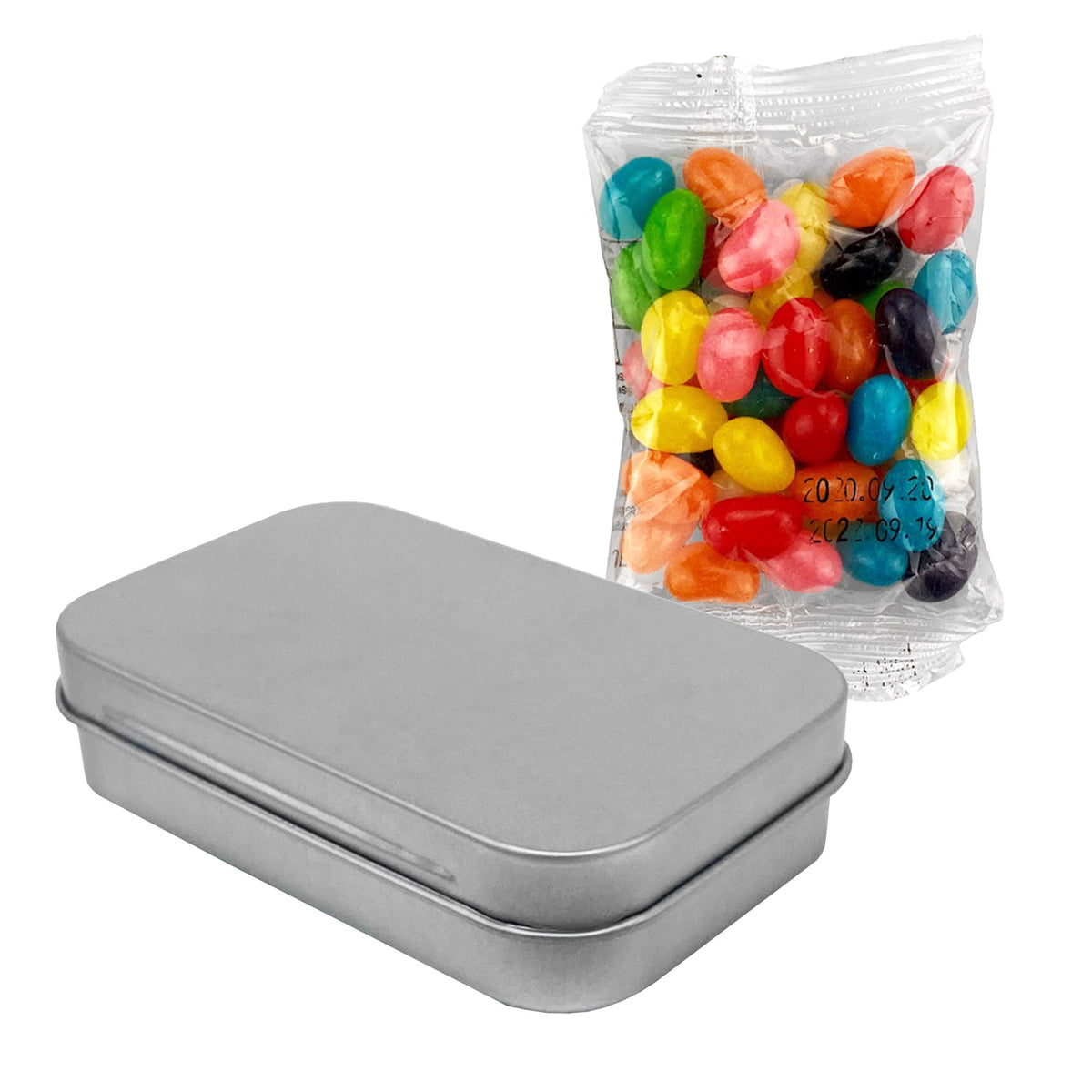 Jelly Bean In Tin 50g with custom branded logo - Simply Merchandise