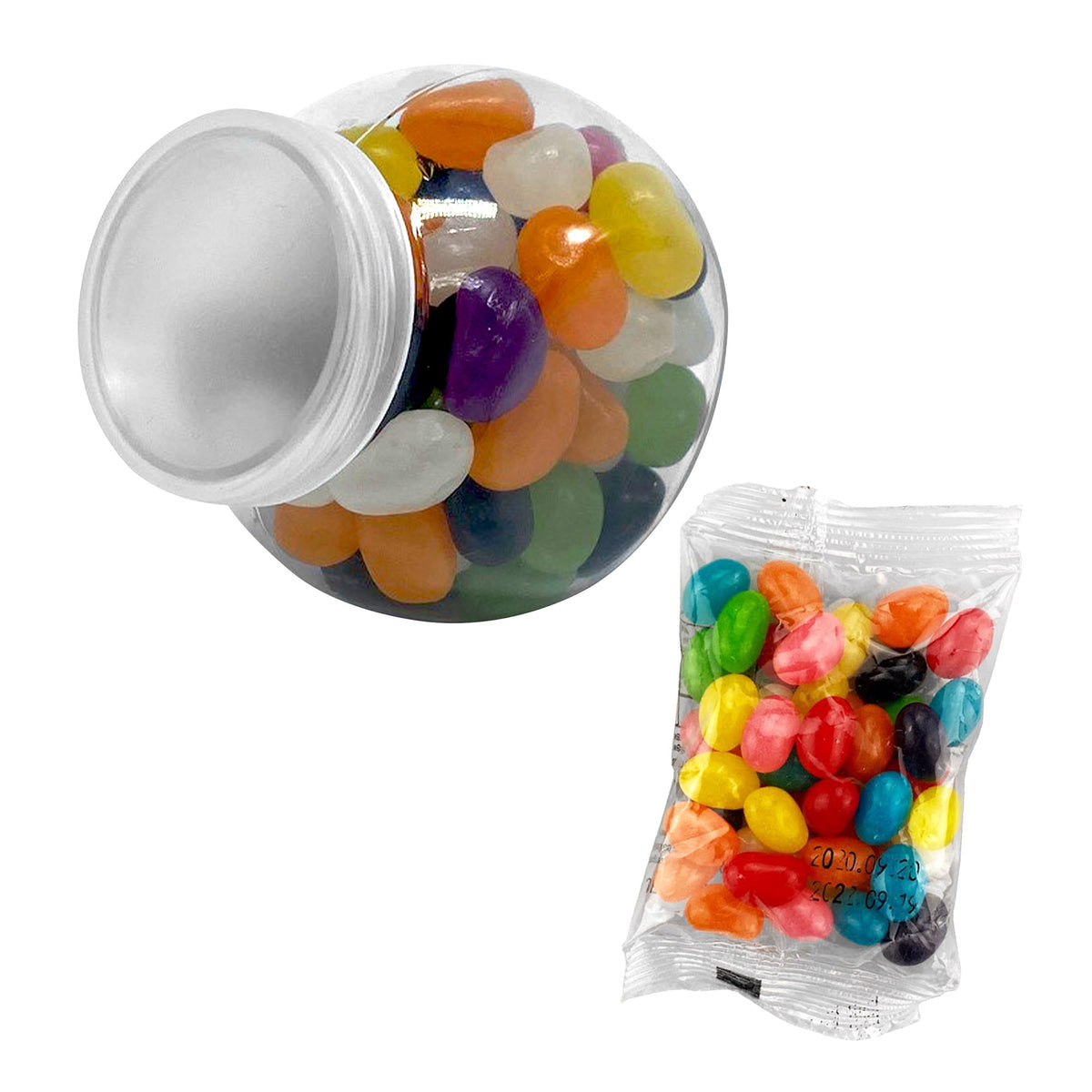 Jelly Bean In Jar 180g with custom branded logo - Simply Merchandise