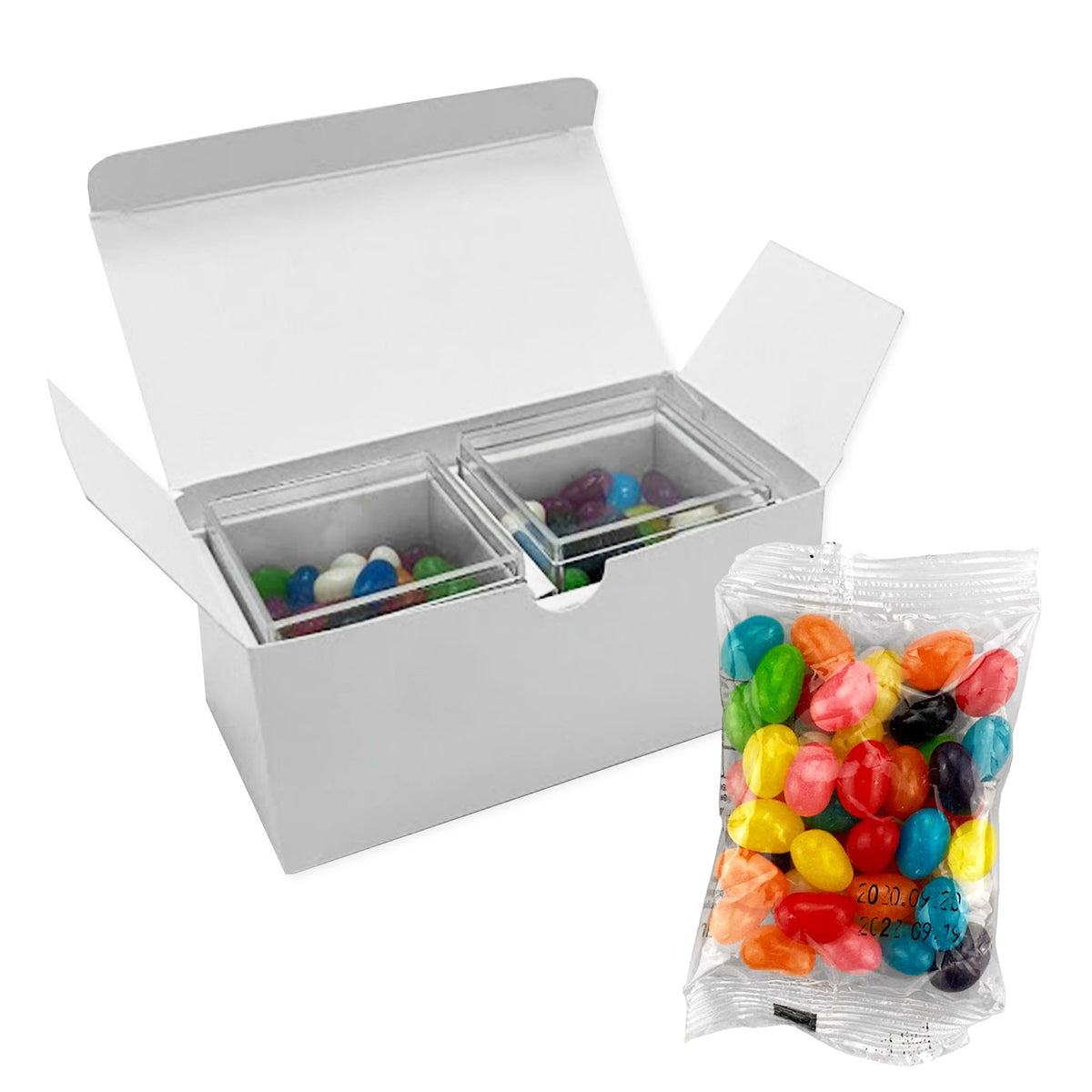 Jelly Bean 2 Cubes In Gift Pack with custom branded logo - Simply Merchandise
