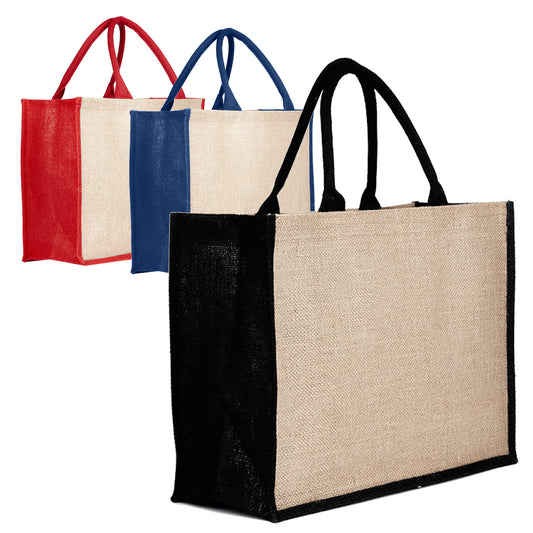 Jute Bag Coloured with custom branded logo - Simply Merchandise
