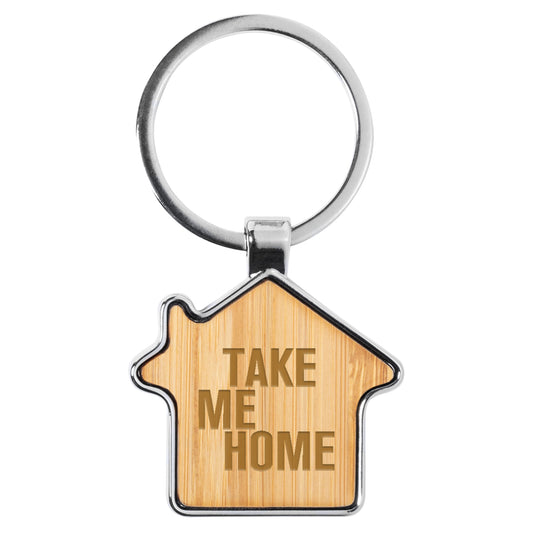 Bamboo House Key Ring - Simply Merchandise