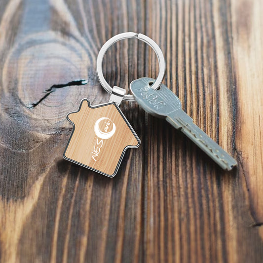 Bamboo House Key Ring - Simply Merchandise