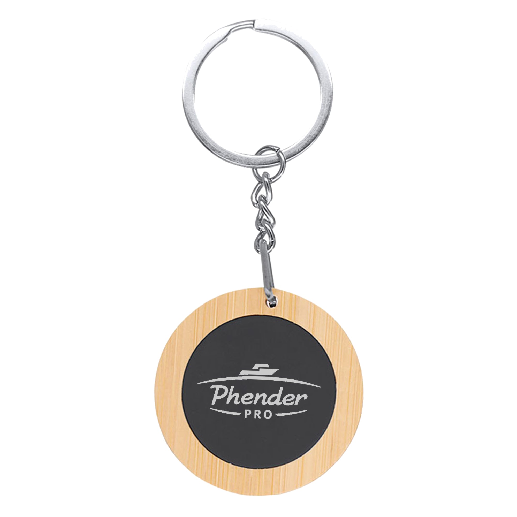 Mirage Round Bamboo Keyring - Simply Merchandise