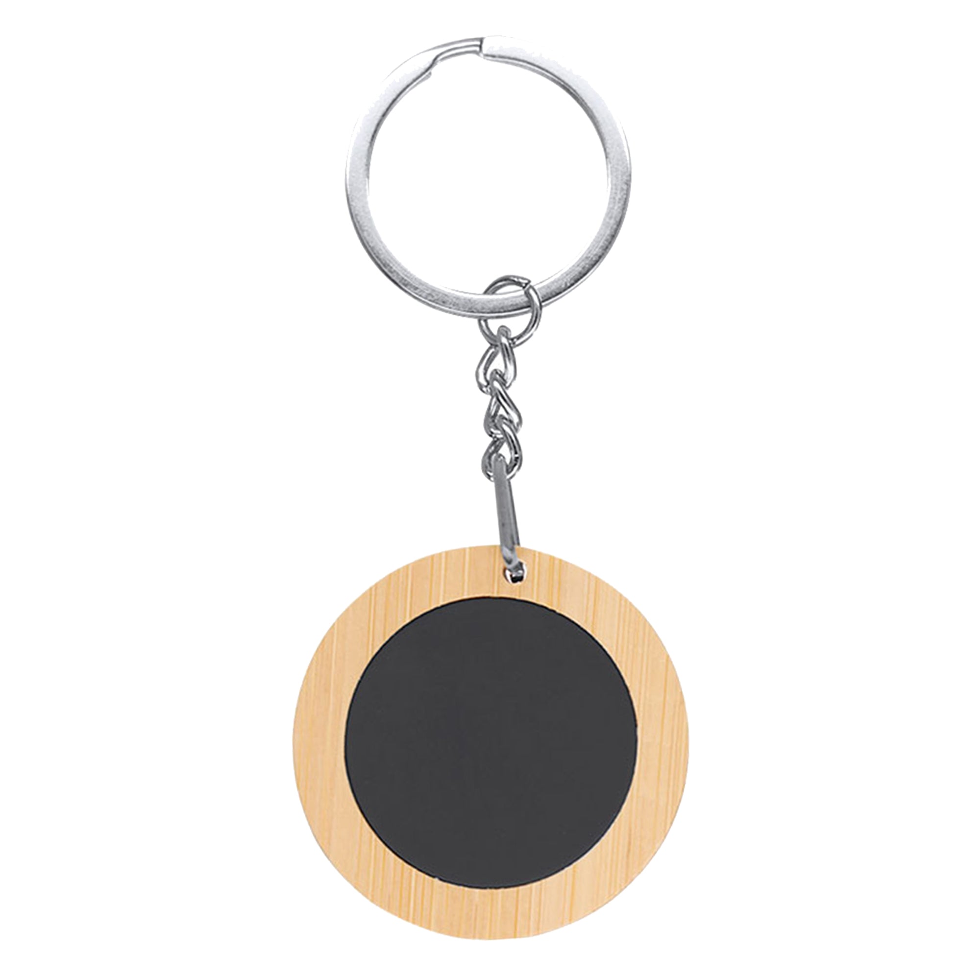 Mirage Round Bamboo Keyring - Simply Merchandise