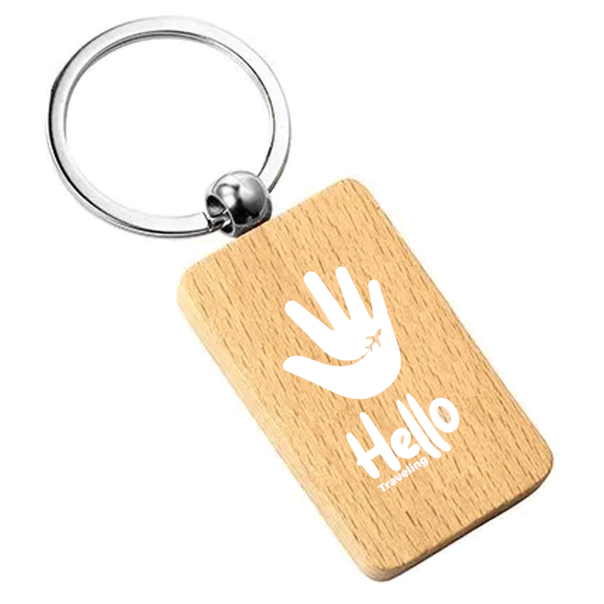 Wood Euro Key Ring - Simply Merchandise