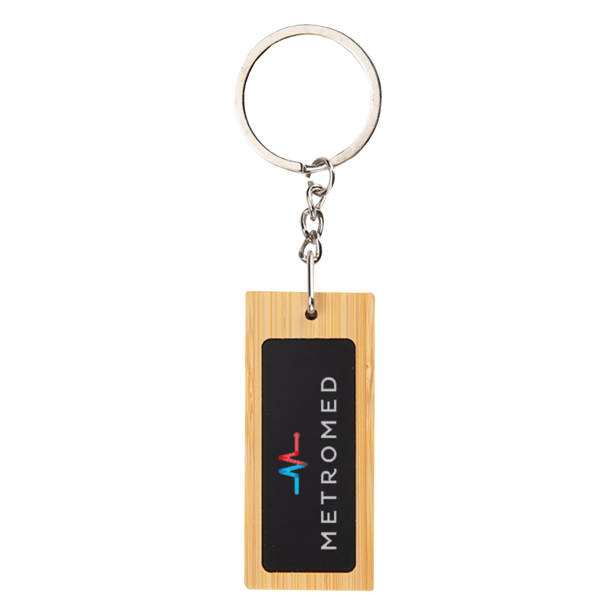 Mirage Rectangular Bamboo Keyring - Simply Merchandise