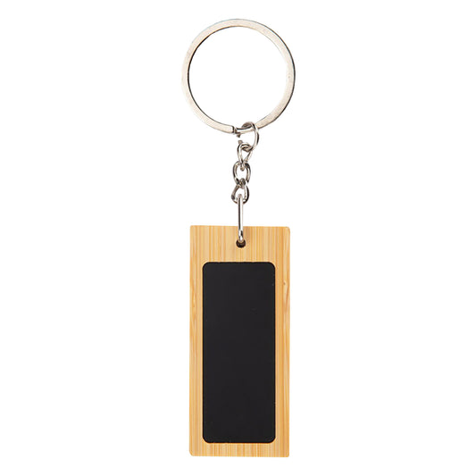 Mirage Rectangular Bamboo Keyring - Simply Merchandise