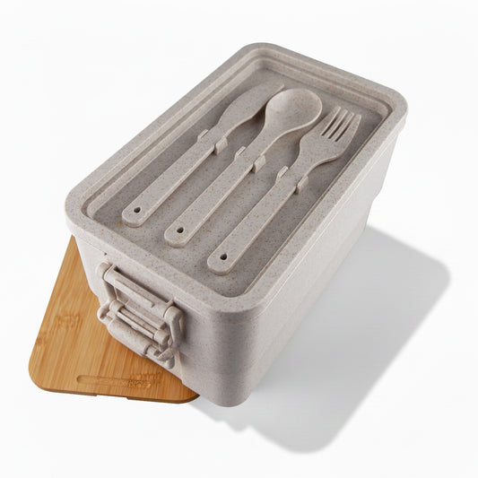 Bamboo Stack &amp; Go Lunch Box - Simply Merchandise