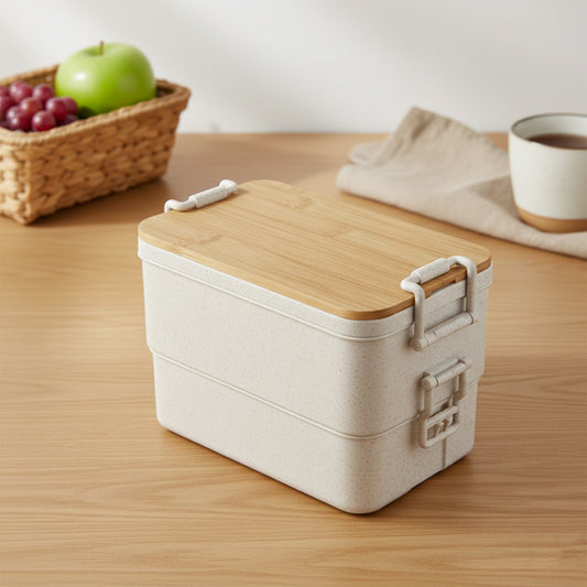 Bamboo Stack &amp; Go Lunch Box - Simply Merchandise