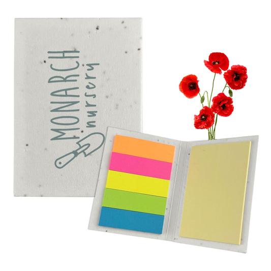 Corn Poppy Seed Sticky Note Pad with custom branded logo - Simply Merchandise