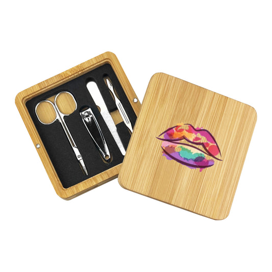 Mulla Bamboo Manicure Set with custom branded logo - Simply Merchandise
