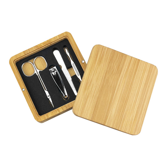 Mulla Bamboo Manicure Set with custom branded logo - Simply Merchandise