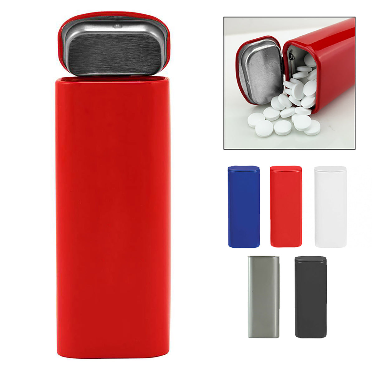 Flip Top Mint Tin with custom branded logo - Simply Merchandise