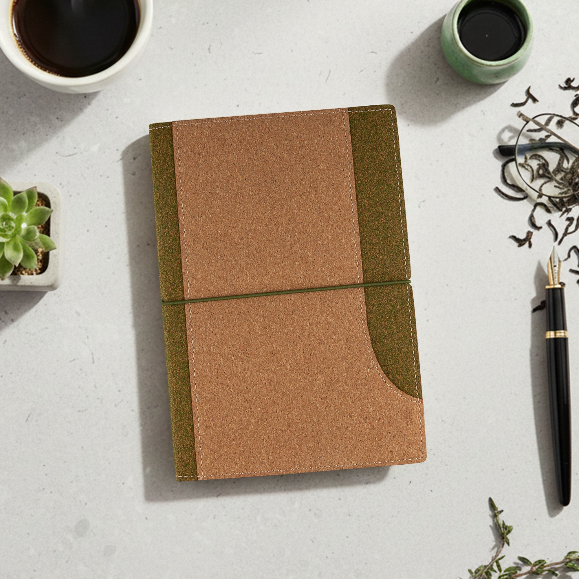 Tea Leaves and Cork Notebook - Simply Merchandise