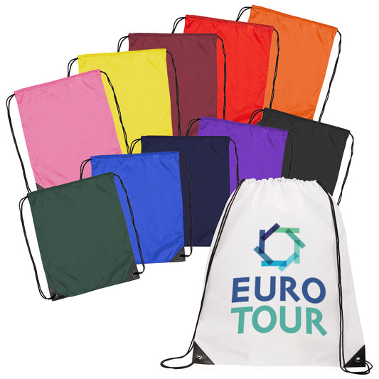 Nylon Backsack with custom branded logo - Simply Merchandise