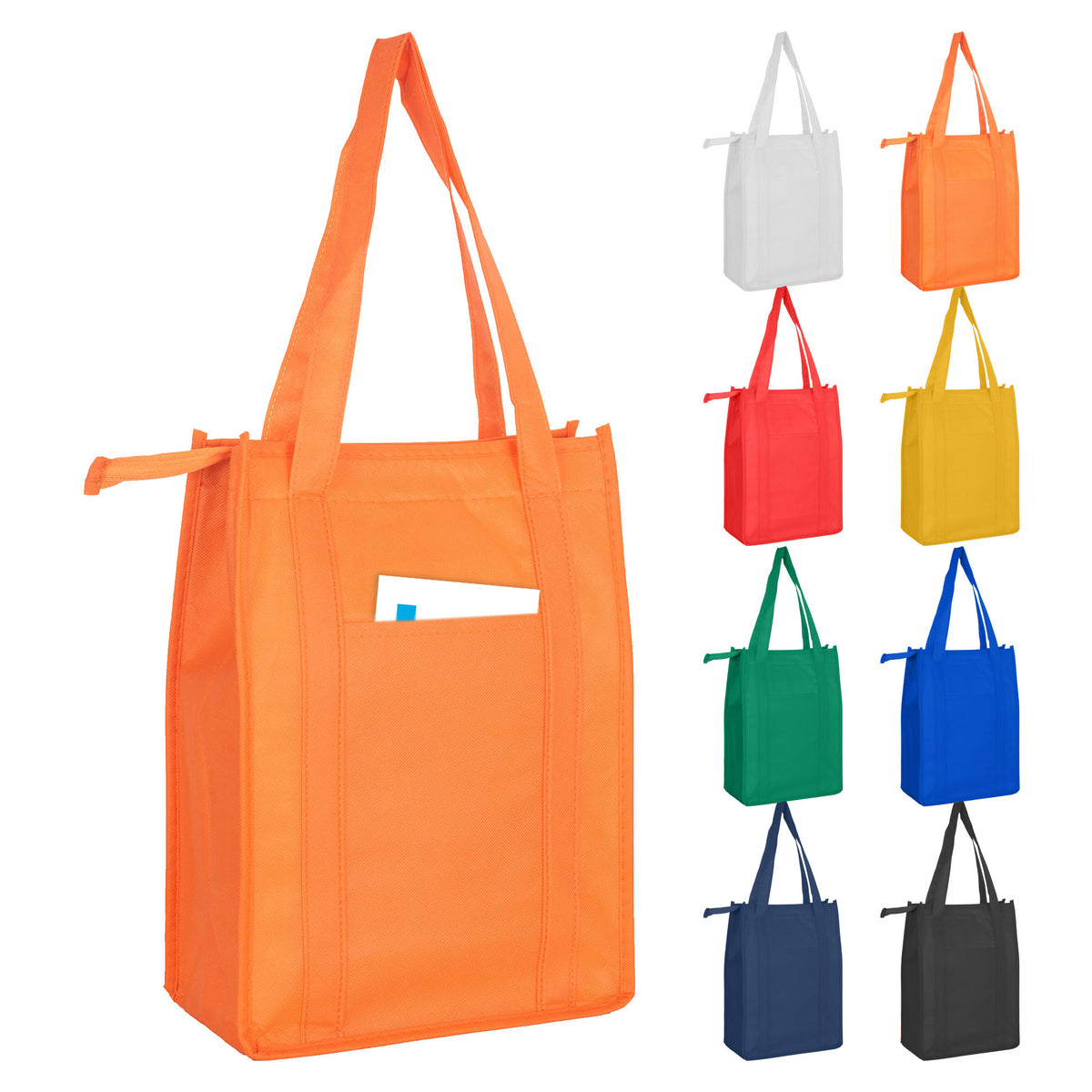 Non Woven Cooler Bag with Top Zip Closure with custom branded logo - Simply Merchandise