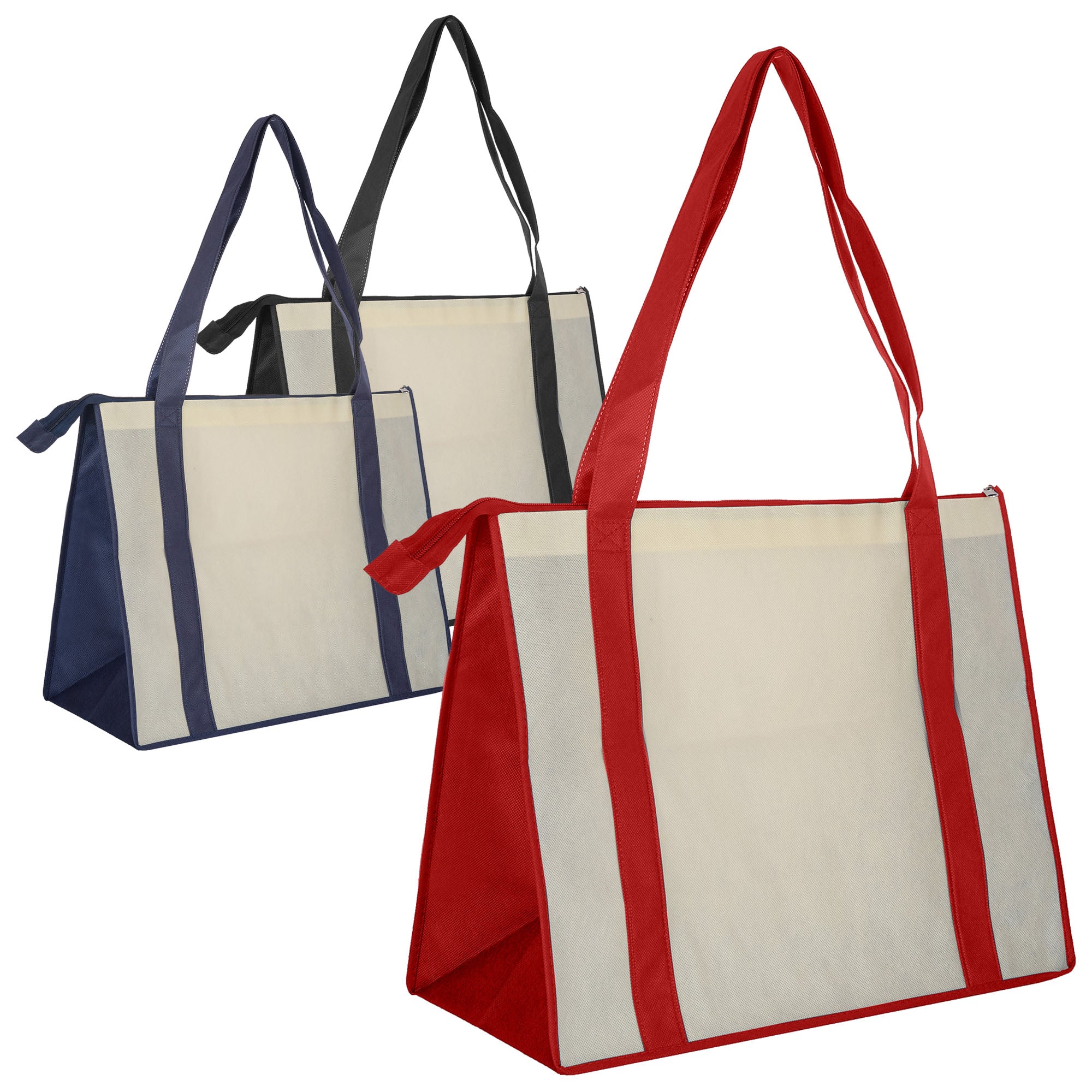 Non Woven Large Zipped Shopping Bag - Simply Merchandise